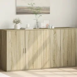 vidaXL Sideboards>Skänkar 2 st sonoma-ek 79x38x80 cm konstruerat trä