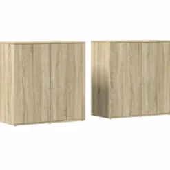 vidaXL Sideboards>Skänkar 2 st sonoma-ek 79x38x80 cm konstruerat trä