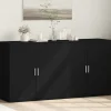 vidaXL Sideboards>Skänkar 2 st svart 79x38x80 cm konstruerat trä