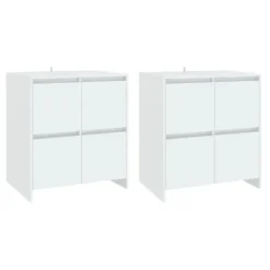vidaXL Sideboards>Skänkar 2 st vit 70x41x75 cm konstruerat trä
