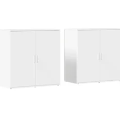 vidaXL Sideboards>Skänkar 2 st vit 79x38x80 cm konstruerat trä
