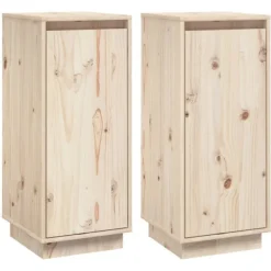 vidaXL Sideboards>Skänkar 2 st 31,5x34x75 cm massiv furu