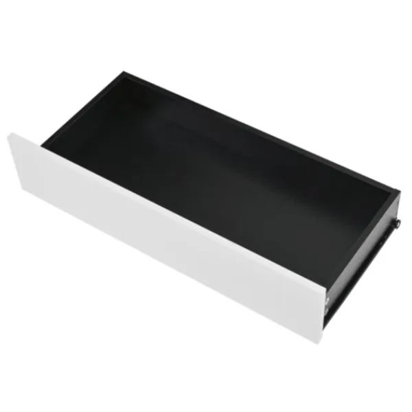 Skåp>Skoskåp med 2 dörrar och låda - Justerbart skoställ för 12-17 par, svart/vit