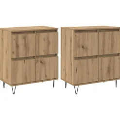 vidaXL Skåp>Skåp 2 pcs artisan ek 120 x 35 x 70 cm Konstruerat trä