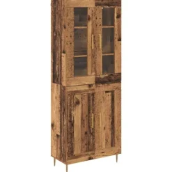 vidaXL Skåp>Skåp 2 pcs Gammalt trä 69,5 x 34 x 180 cm Konstruerat trä