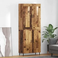 vidaXL Skåp>Skåp 2 pcs Gammalt trä Konstruerat trä och glas