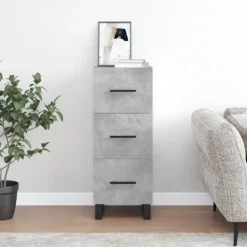 vidaXL Byråer>Skåp betonggrå 34,5x34x90 cm konstruerat trä