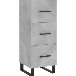 vidaXL Byråer>Skåp betonggrå 34,5x34x90 cm konstruerat trä