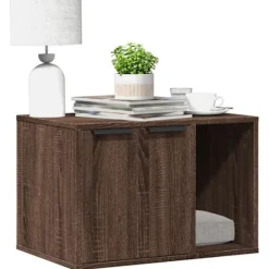 vidaXL Skåp>Skåp för kattlåda brun ek 60x40x40 cm konstruerat trä