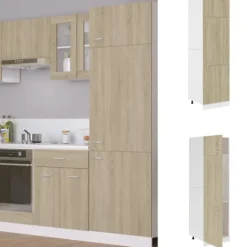 vidaXL Skåp>Skåp för kylskåp sonoma-ek 60x57x207 cm konstruerat trä