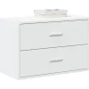 vidaXL Byråer>Skåp med 2 lådor vit 60x31x40 cm konstruerat trä