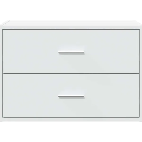 vidaXL Byråer>Skåp med 2 lådor vit 60x31x40 cm konstruerat trä