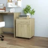 vidaXL Kontorsmöbler>Skåp med hjul sonoma-ek 45x38x54 cm konstruerat trä