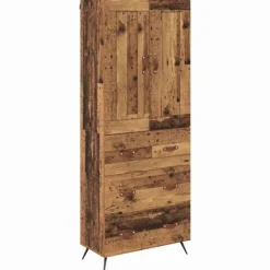 vidaXL Skåp>Skåp med låda Gammalt trä 69,5 x 34 x 180 cm Konstruerat trä