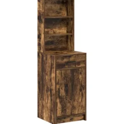 vidaXL Sminkbord>Skåp med låda Rökt ek 40 x 40,5 x 135 cm Konstruerat trä