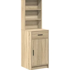 vidaXL Sminkbord>Skåp med låda Sonoma-ek 40 x 40,5 x 135 cm Konstruerat trä