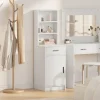 vidaXL Sminkbord>Skåp med låda Vit 40 x 40,5 x 135 cm Konstruerat trä