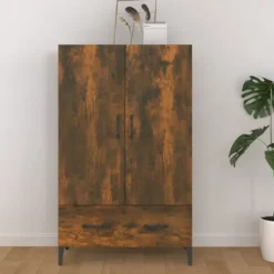 vidaXL Skåp>Skåp Rökfärgad ek 70x31x115 cm konstruerat trä