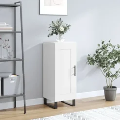 vidaXL Skåp>Skåp vit högglans 34,5x34x90 cm konstruerat trä