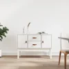 vidaXL Skåp>Skåp vit 110x40x78 cm massiv furu