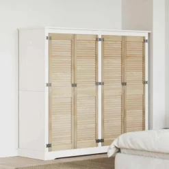 vidaXL Skåp>Skåpdörr 4 pcs Naturfärg 140.5 x 2 x 59.5 cm Massiv furu
