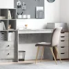 vidaXL Kontorsmöbler>Skrivbord Betonggrå 100 x 40 x 76 cm