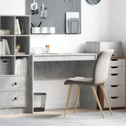 vidaXL Kontorsmöbler>Skrivbord Betonggrå 100 x 40 x 76 cm