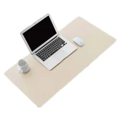 Kontorsmöbler>Skrivbordsunderlägg 80x40cm PU Läder Beige