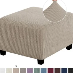 OCEAN Sittpuffar>Skyddande Överdrag, Elastiskt Fotpallskydd Tvättad Kvadratisk Soffa Fo
