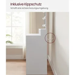 Pavil Sminkbord>Sminkbord med LED-belysning med 2 Lådor och 3 Öppna fack, Modern Toalettbord, Vitt