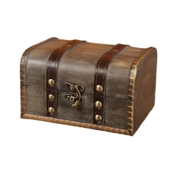 Kistor & Koffertar>Smyckesförvaringslåda Vintage Hög Kapacitet Antik Trä Mini Skattkista Förvaringslåda för Hemmet