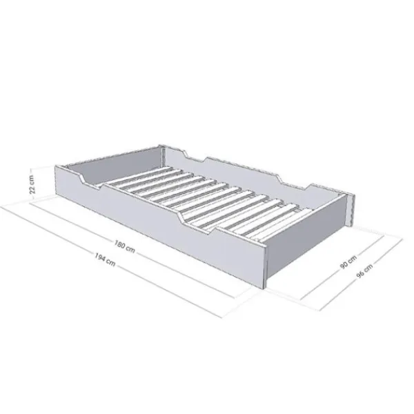 BENLEMI Sängar>Sänglåda med hjul - för säng 90 x 200 cm