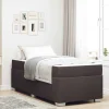 vidaXL Sängar>Sängram med madrass Mörkbrun 90 x 200 cm tyg
