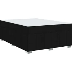 vidaXL Sängar>Sängram med madrass Svart 140 x 200 cm tyg
