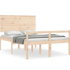 vidaXL Sängar>Sängram med sänggavel 140x190 cm massivt trä