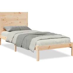 vidaXL Sängar>Sängram utan madrass extra lång 100x210 cm massivt trä