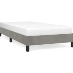 vidaXL Sängar>Sängram utan madrass ljusgrå 90x200 cm sammet