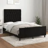 vidaXL Sängar>Sängram utan madrass svart 120x200 cm sammet
