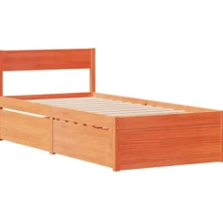 vidaXL Sängar>Sängram utan madrass vaxad brun 90x190 cm massiv furu