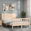 vidaXL Sängar>Sängram utan madrass 140x200 cm massiv furu