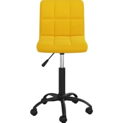 vidaXL Kontorsmöbler>Snurrbar matstol senapsgul sammet