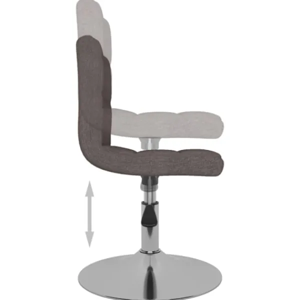 vidaXL Stolar>Snurrbar matstol taupe tyg