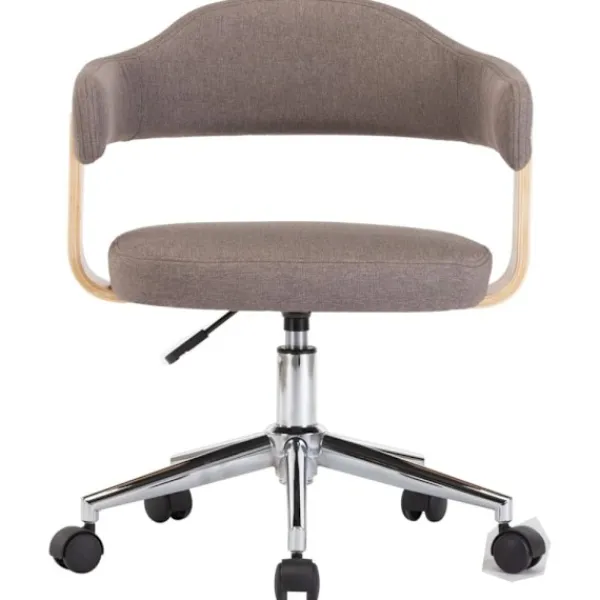 vidaXL Matgrupper>Snurrbara matstolar 2 st taupe böjträ och tyg