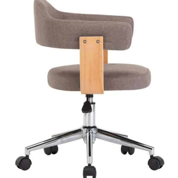 vidaXL Matgrupper>Snurrbara matstolar 2 st taupe böjträ och tyg