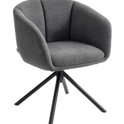 Northio Fåtöljer>Snurrfåtölj, bekväm sits, mörkgrå, 120 kg kapacitet