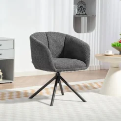 Northio Fåtöljer>Snurrfåtölj, bekväm sits, mörkgrå, 120 kg kapacitet