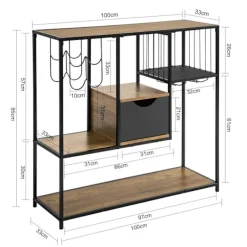 SoBuy Sideboards>Avlastningsbord, Vitrinskåp, Hallmöbler, Skänk, FSB56-F