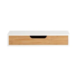 SoBuy Hyllor>Hylla med låda med 1 låda i träfärg 40x24.5x8cm, modern FRG92-WN
