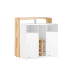 SoBuy Köksö>Köksö med 2 dörrar i träfärg 105x60x105cm, klassisk KNL07-WN