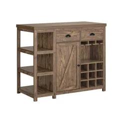 SoBuy Köksö>Köksö med 3 hyllor i träfärg 110x55x95cm, rustik SVW20-N